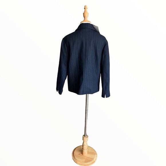 ZARA Kids | Navy Blue | BLAZER WITH LAPEL COLLAR AND LONG SLEEVES - Picture 7 of 8